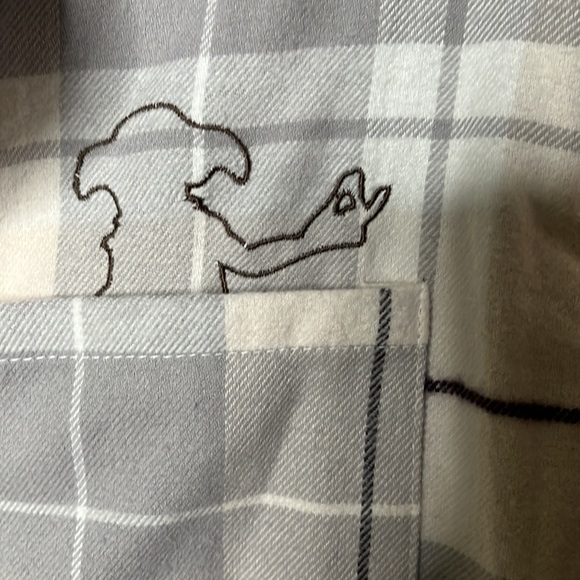 Rare Dobby Harry Potter flannel cakeworthy cream grey w/ brown pinstripe tartan - Picture 10 of 16